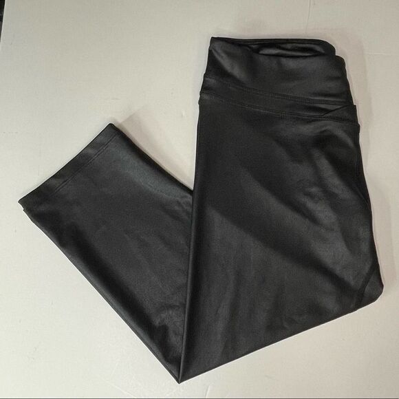 Ryu Shiny Black Crop Workout Leggings M - Picture 8 of 12